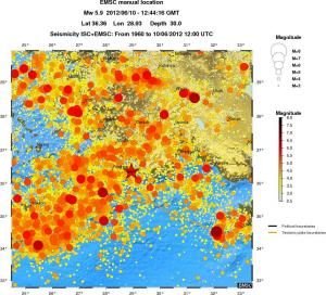 regional magnitude historical seismicity
