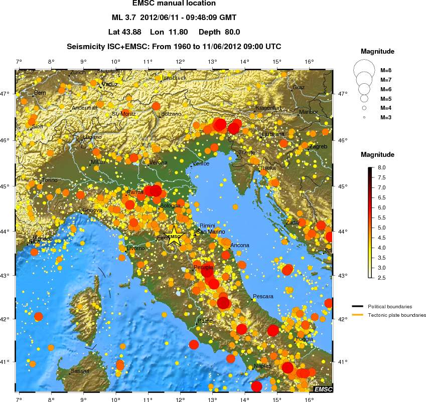 regional magnitude historical seismicity