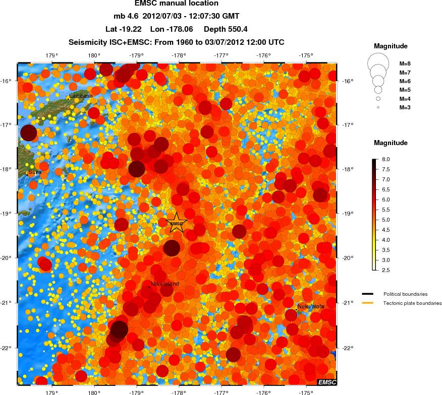 regional magnitude historical seismicity