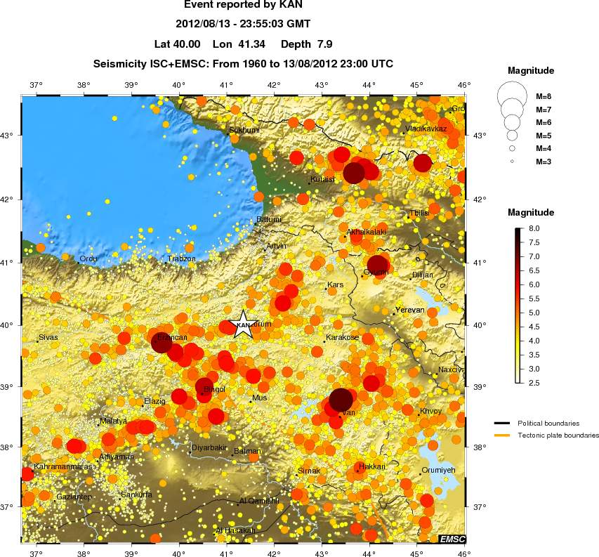 regional magnitude historical seismicity
