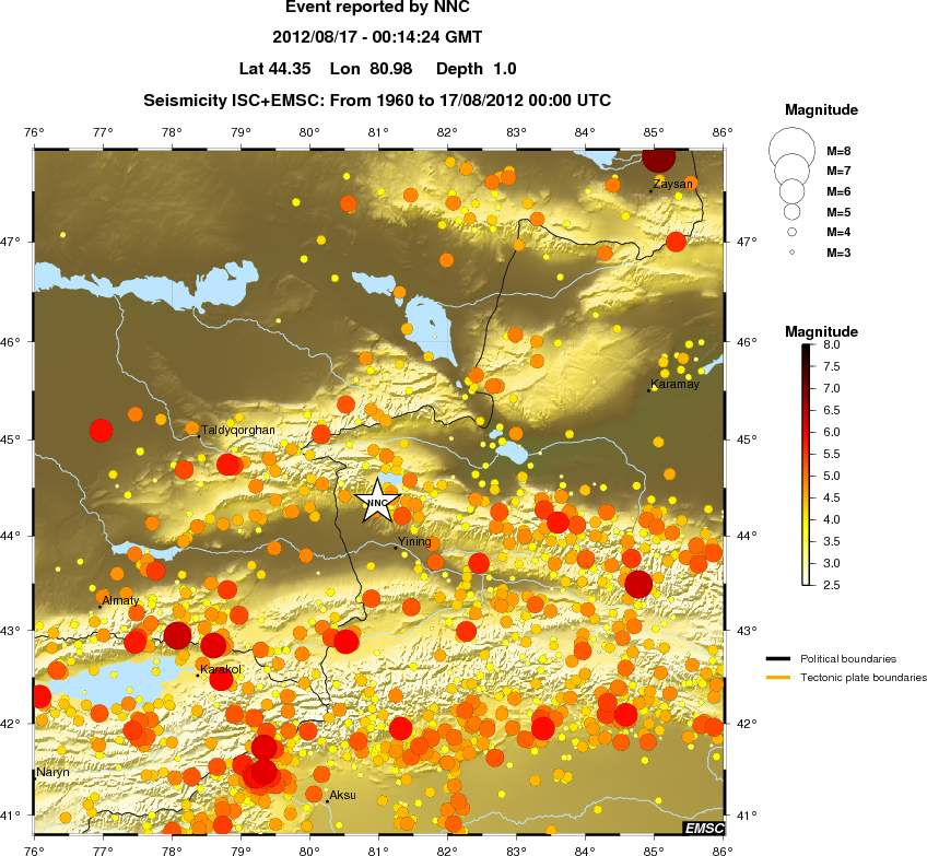 regional magnitude historical seismicity