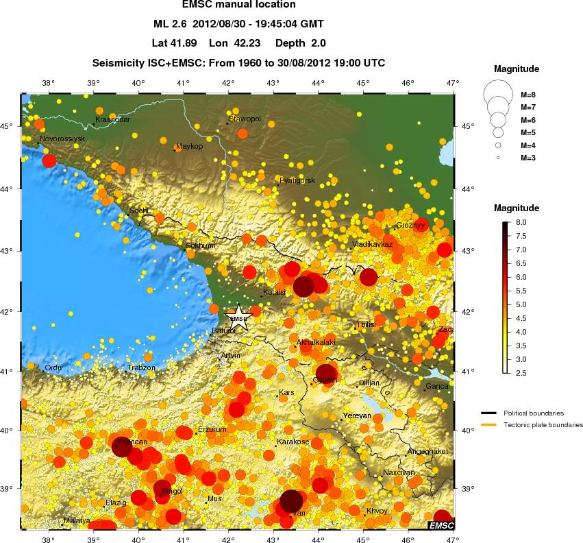 regional magnitude historical seismicity