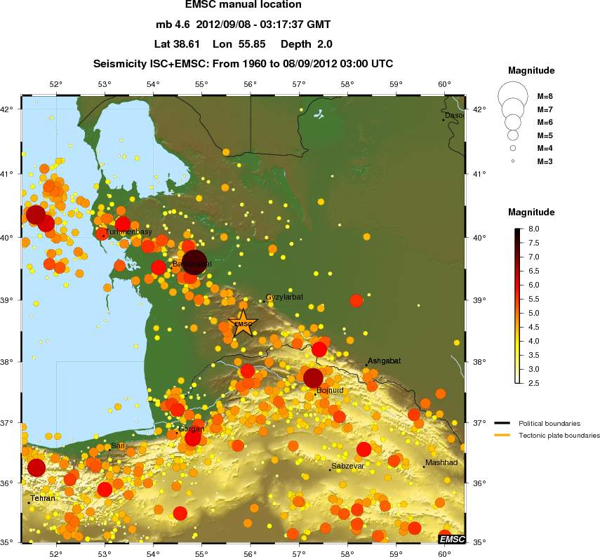 regional magnitude historical seismicity