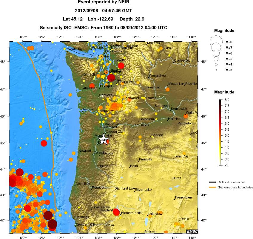 regional magnitude historical seismicity