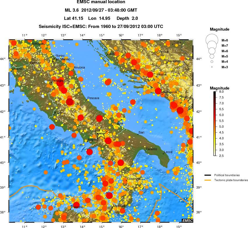 regional magnitude historical seismicity
