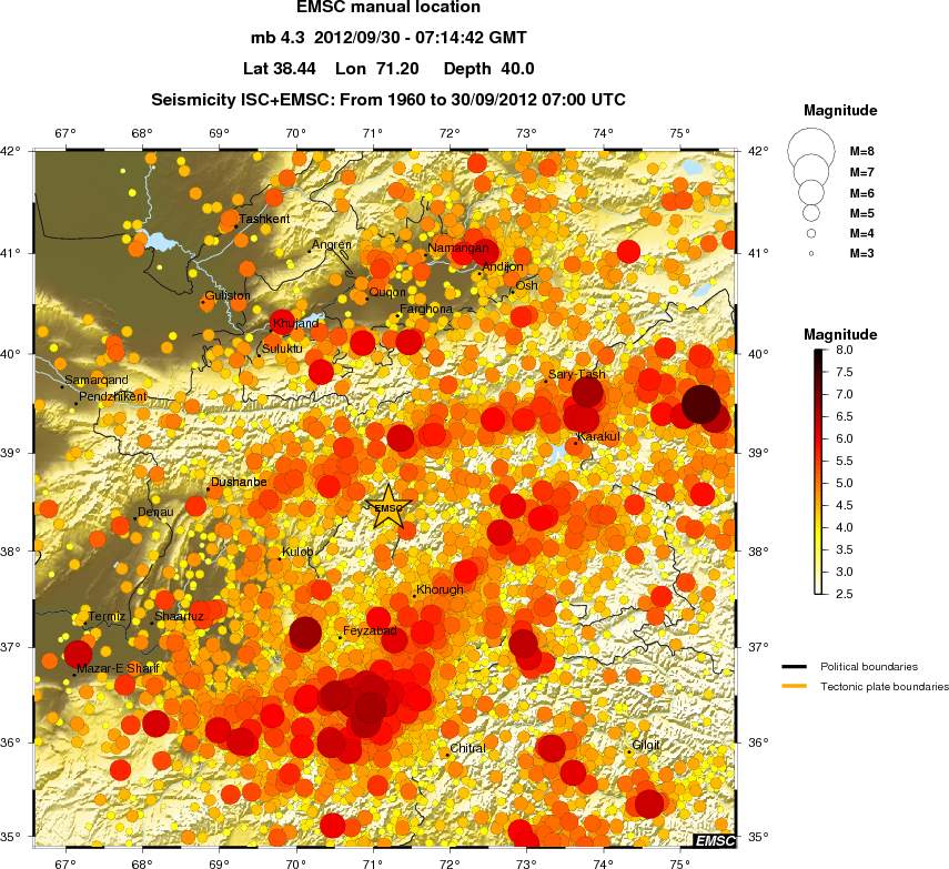 regional magnitude historical seismicity