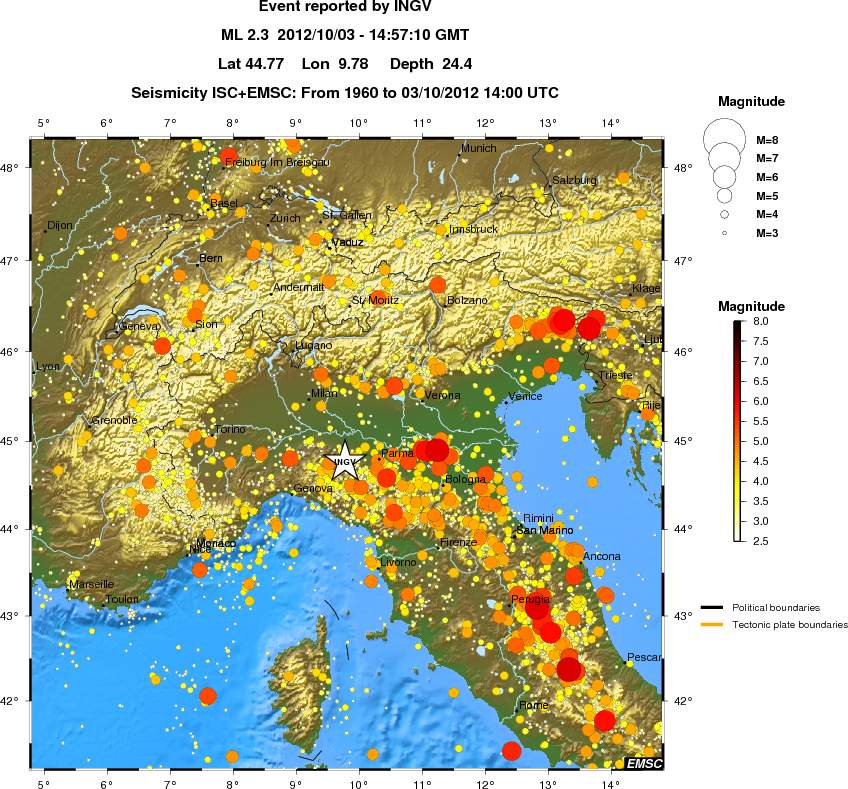 regional magnitude historical seismicity