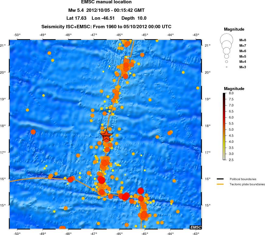 regional magnitude historical seismicity