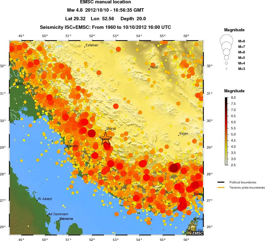 regional magnitude historical seismicity
