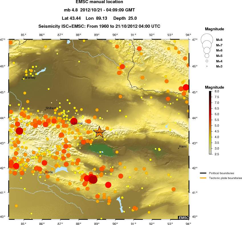 regional magnitude historical seismicity