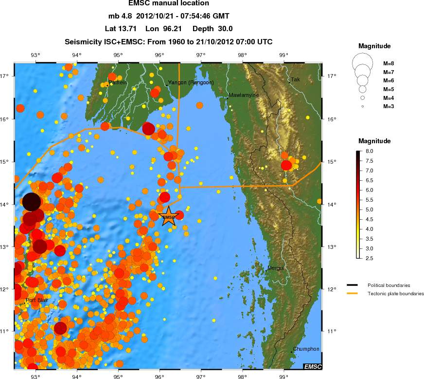 regional magnitude historical seismicity