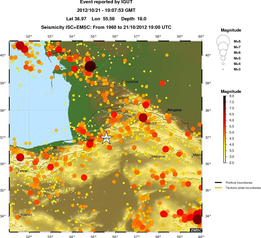 regional magnitude historical seismicity