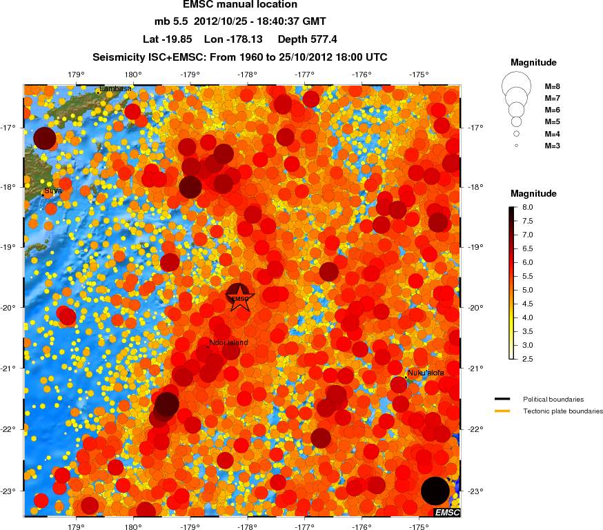 regional magnitude historical seismicity
