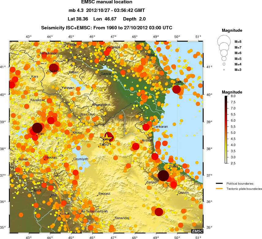 regional magnitude historical seismicity