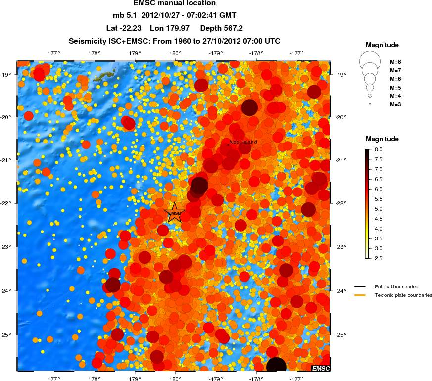 regional magnitude historical seismicity