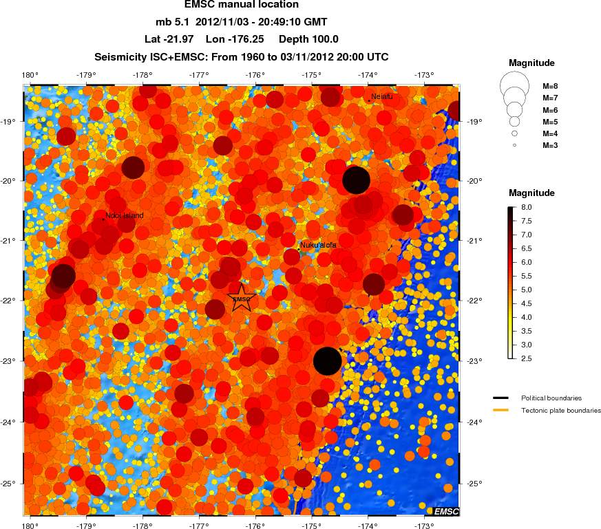 regional magnitude historical seismicity
