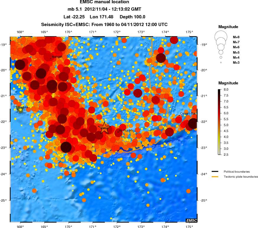 regional magnitude historical seismicity