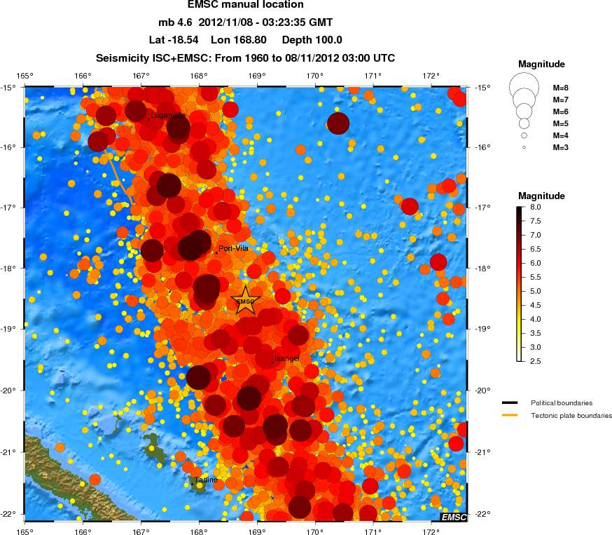 regional magnitude historical seismicity