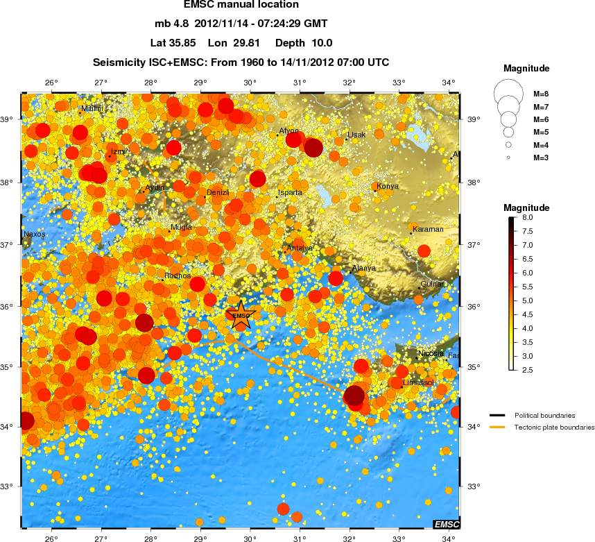 regional magnitude historical seismicity