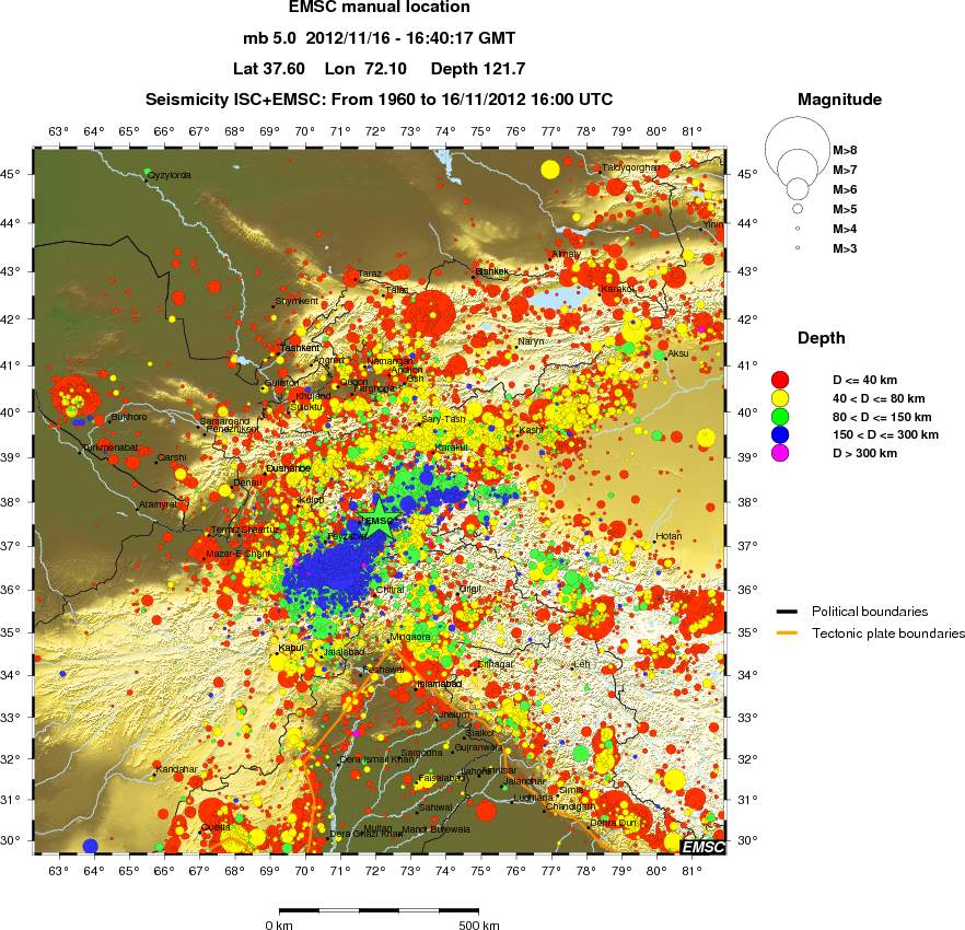 wide historical seismicity