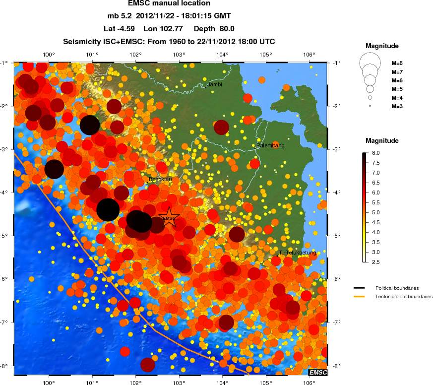 regional magnitude historical seismicity