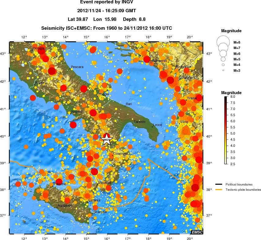 regional magnitude historical seismicity