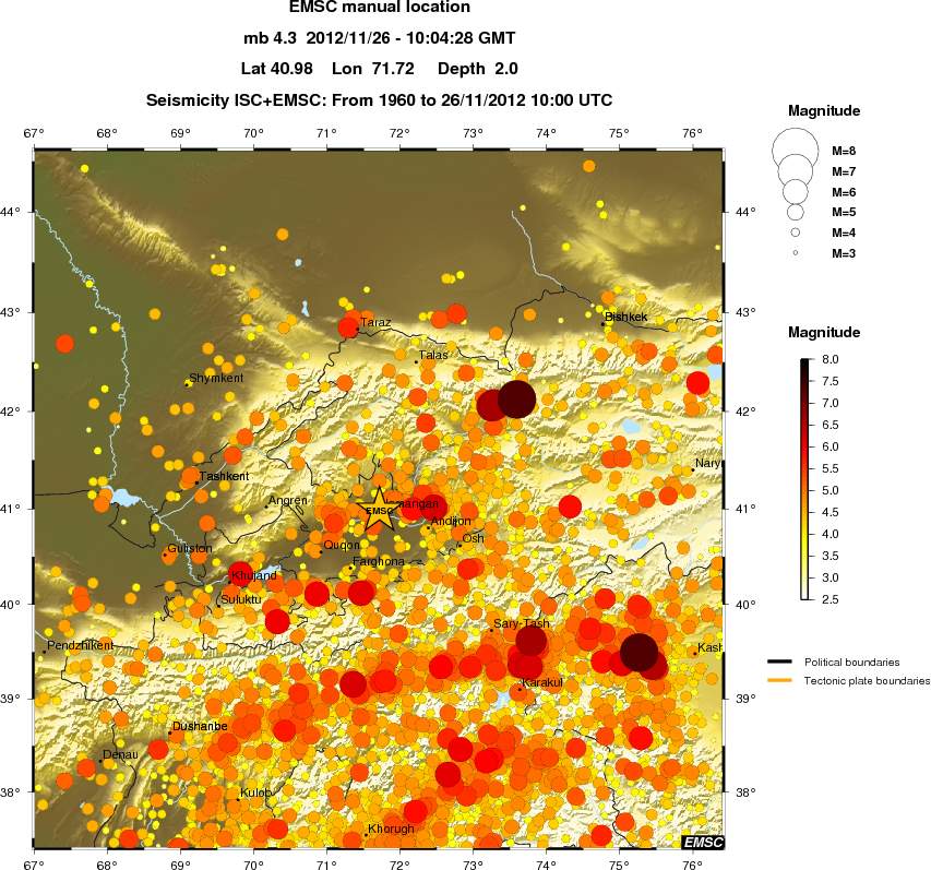 regional magnitude historical seismicity