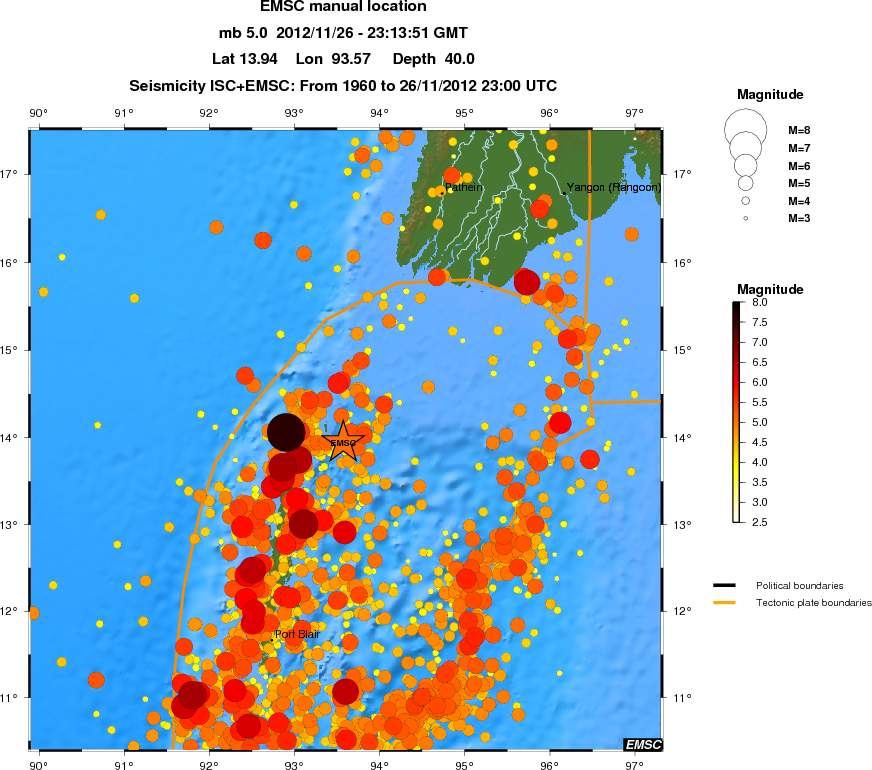 regional magnitude historical seismicity