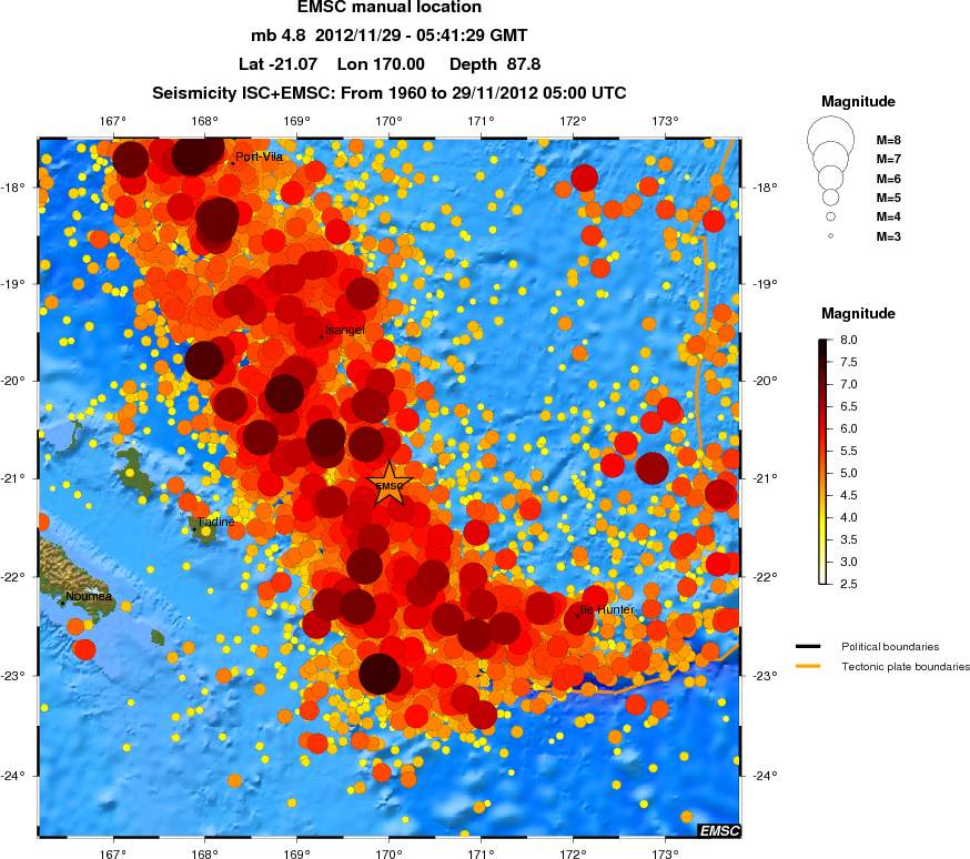 regional magnitude historical seismicity