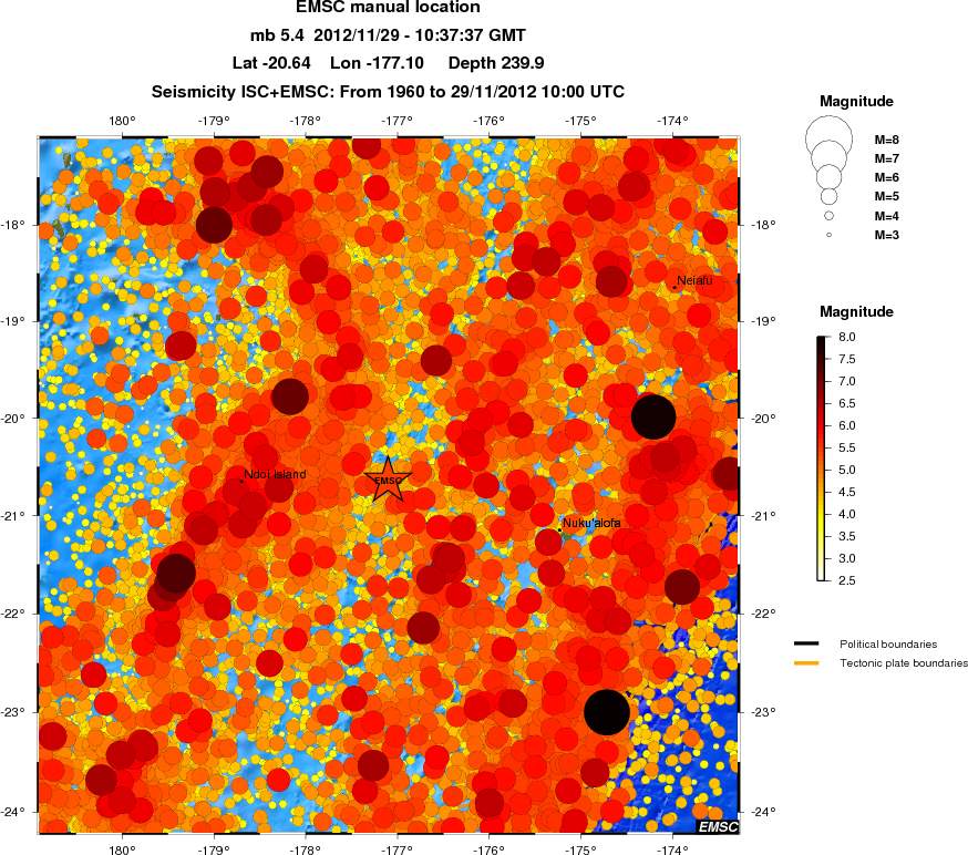 regional magnitude historical seismicity