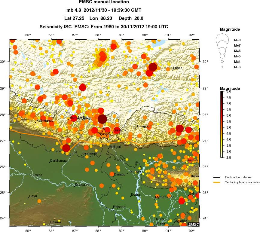 regional magnitude historical seismicity