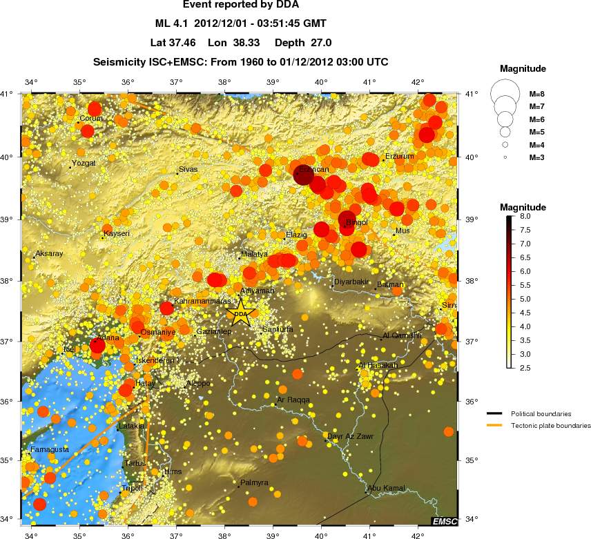 regional magnitude historical seismicity