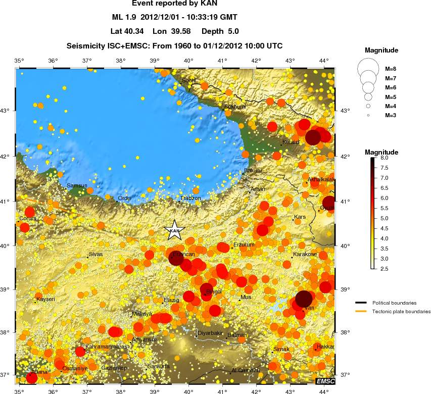 regional magnitude historical seismicity
