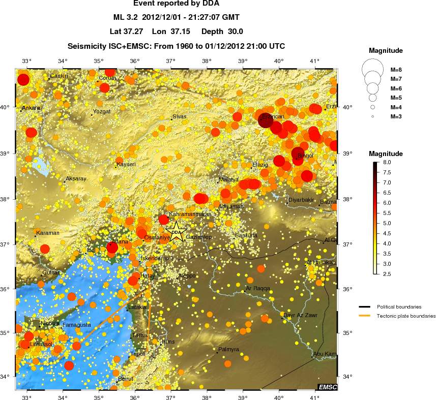 regional magnitude historical seismicity