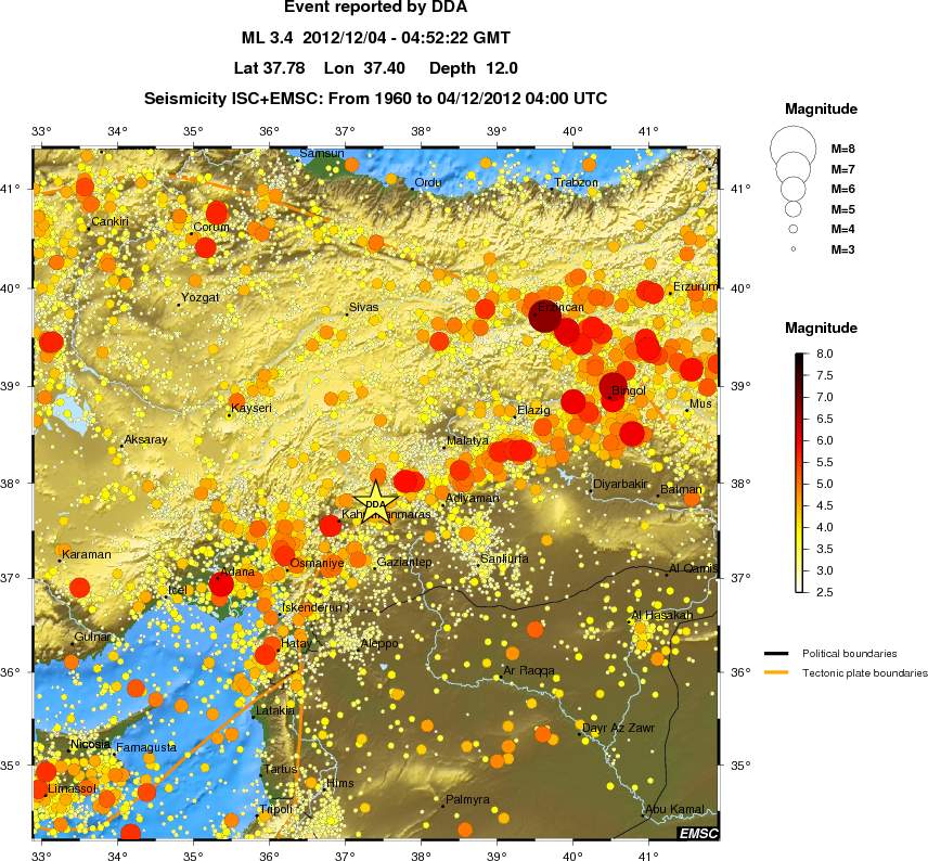 regional magnitude historical seismicity