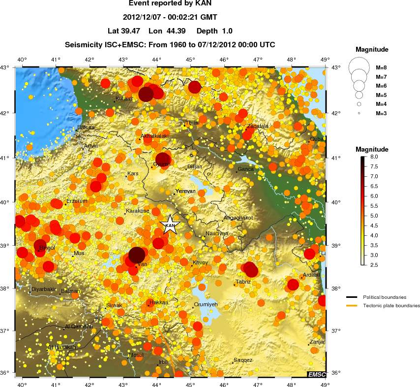 regional magnitude historical seismicity