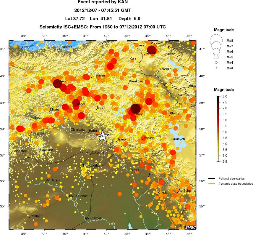 regional magnitude historical seismicity