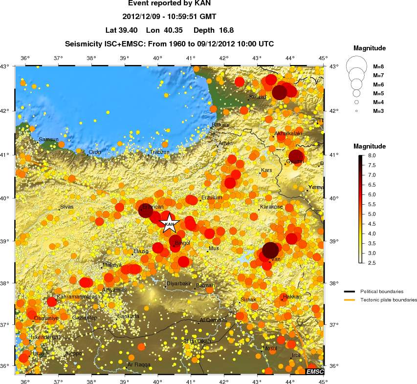 regional magnitude historical seismicity