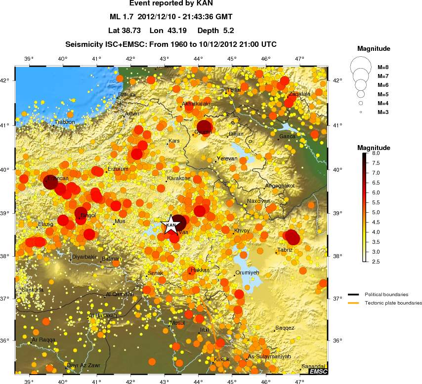 regional magnitude historical seismicity