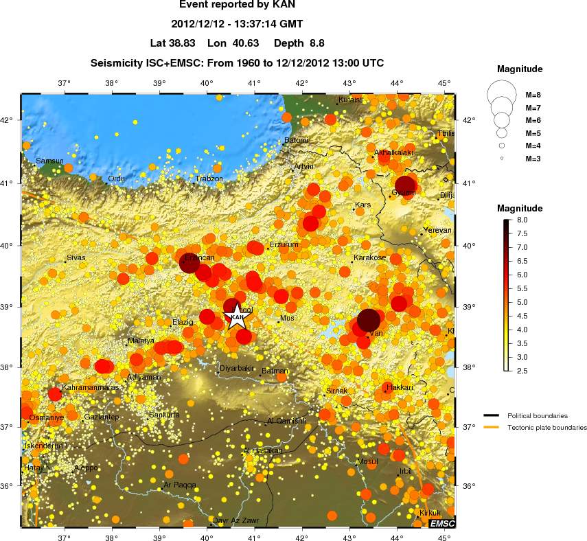 regional magnitude historical seismicity