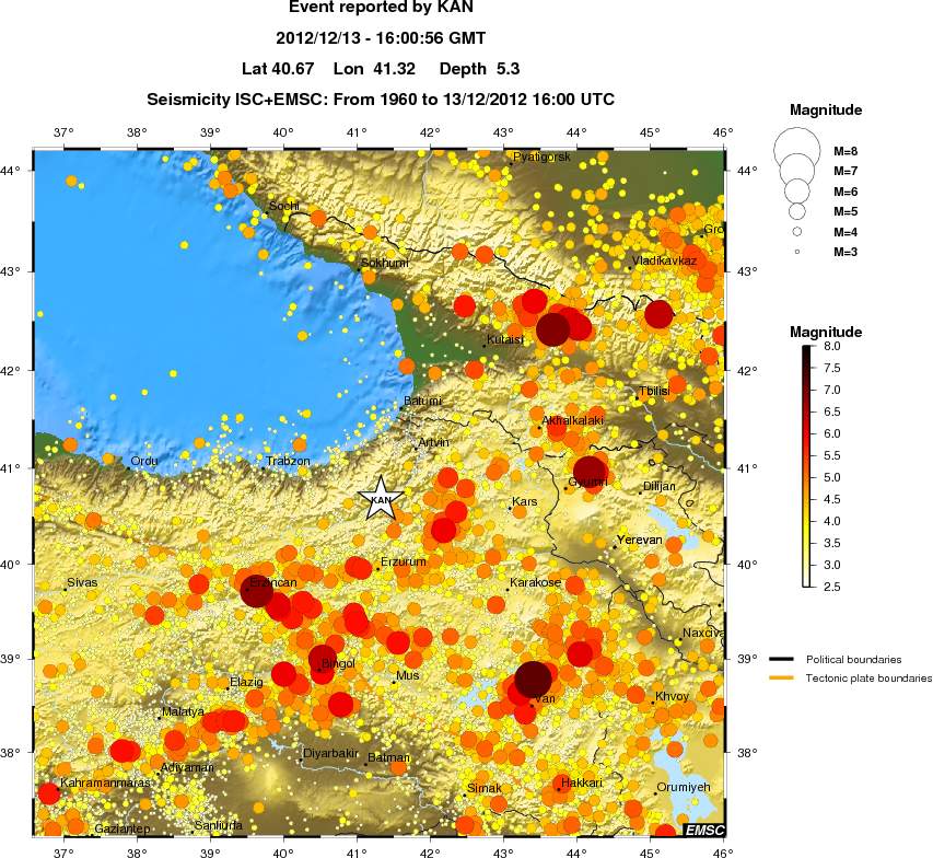 regional magnitude historical seismicity