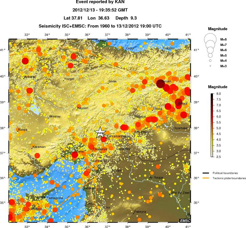 regional magnitude historical seismicity