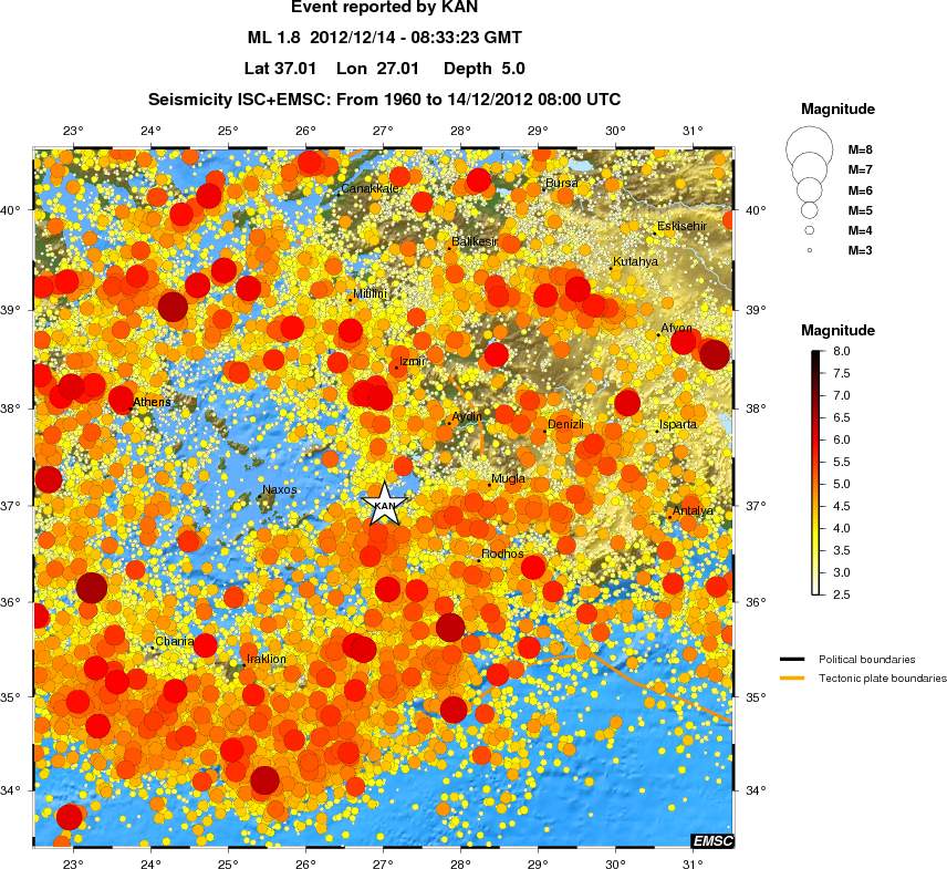 regional magnitude historical seismicity