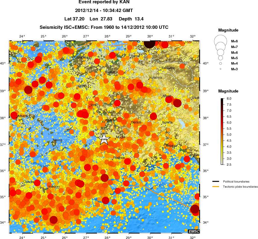 regional magnitude historical seismicity