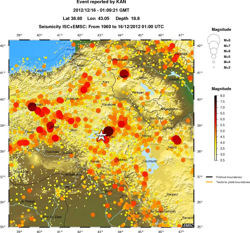 regional magnitude historical seismicity