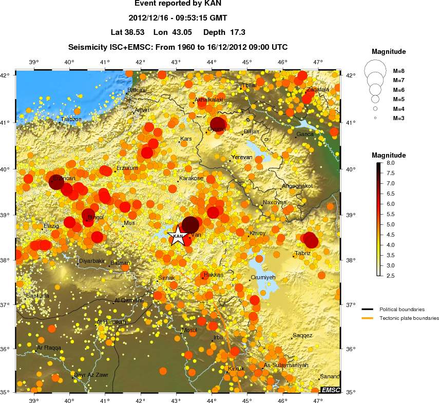 regional magnitude historical seismicity