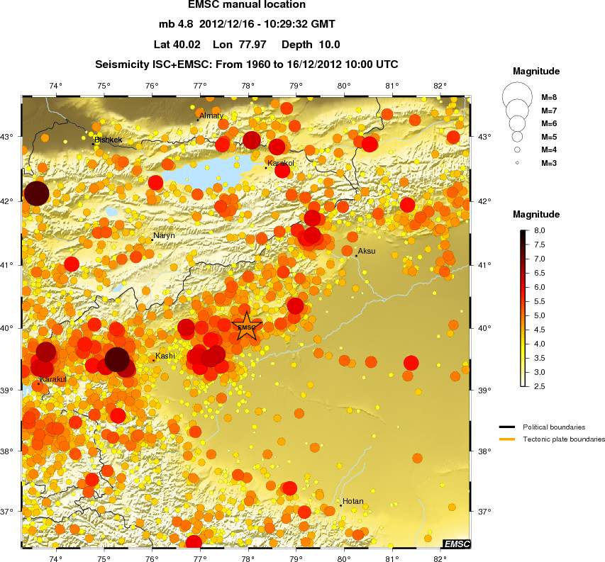 regional magnitude historical seismicity