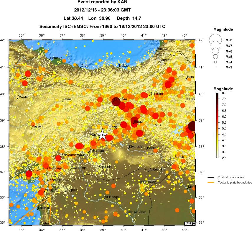 regional magnitude historical seismicity