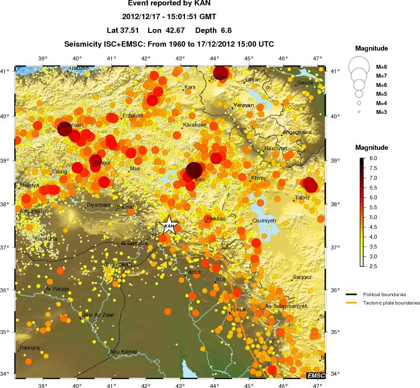 regional magnitude historical seismicity