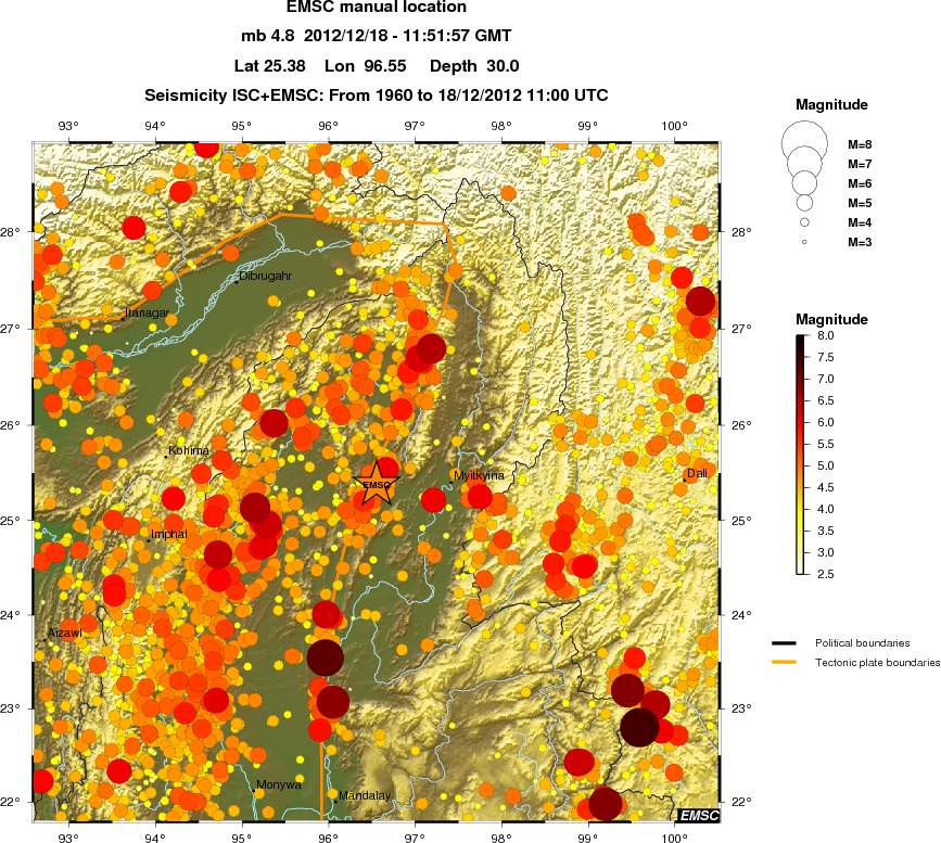 regional magnitude historical seismicity